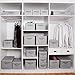 GRANNY SAYS Storage Baskets for Shelves, Fabric Storage Bins with Handles, Collapsible Storage Boxes, Closet Storage Bins, Organizers and Storage, Gray, Large, 3-Pack