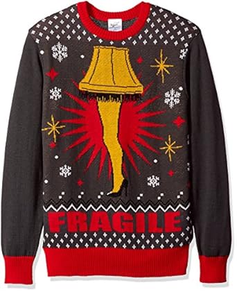 A CHRISTMAS STORY Men's Fragile Leg Lamp Ugly Christmas Sweater