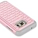 RANZ SAMS7-SPFPD Galaxy S7 Case, Spot Diamond Studded Bling Crystal Rhinestone Dual Layer Hybrid Cover Silicone Rubber Skin Hard Case - Grey/Pink