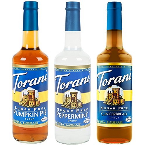 Amazon Com Torani Syrup Sugar Free Holiday Gift Set Sugar Free Gingerbread Sugar Free Peppermint Sugar Free Pumpkin Pie Syrups Torani Sugar Free Pumkin Syrup Grocery Gourmet Food