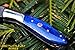 DKC Knives (9 5/18) DKC-58-DS Blue Bone Handle Little Jay Series Knives Damascus Folding Pocket Knife 4