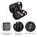 Solofish Small Makeup Brush Bag, Travel Cosmetic Bag for Women Makeup Bag with Brush Compartment Belt Strap Holder Removable Net Pocket for Travel Home Gift (Black)