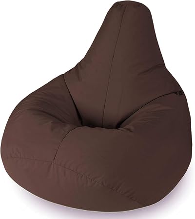 Beautiful Beanbags Highback Kids Beanbag Chair - 35 Inch Water Resistant Brown