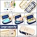 EASTHILL Big Capacity Pencil Case Bag Canvas Storage Pouch Marker with Zipper Stationery Organizer Pen Bag Holder Middle High School College Office Student Girl Boy Teen Adult Gift - Navy Blue