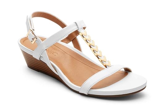 vionic white wedge sandals