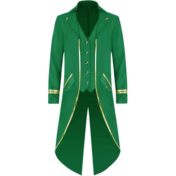 Manteau Steampunk Gothique Pour Homme – Style Médiéval Vampire – Pour Halloween, Cosplay – Taille S à 4XL – Polyester/ramie