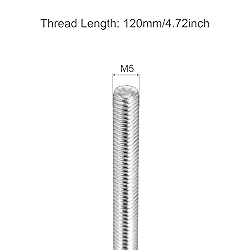 MECCANIXITY Fully Threaded Rod M5 x 120mm 0.8mm