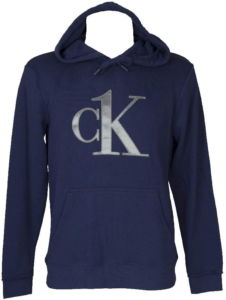 Amazon.com: Calvin Klein Hooded Sweatshirt Man CK Item NM1926E L/S Hoodie, WD2 Space Blue, S 