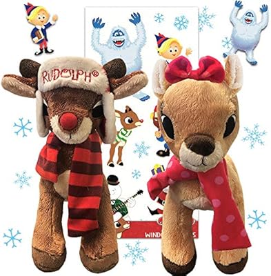 Rudolph The Red Nosed Reindeer Plush Pillow Pet 2 Pack Stocking