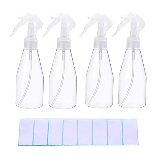 JZK 4 Piezas 200ml Botella Spray vacío Plastic Spray Bottle con ...