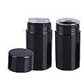 Healthcom 10 Pack 75ml Empty Round Deodorant Containers Twist Up Filling Stick Deodorant Container 2.5 Oz Plastic Deodorant Bottles Refillable Lip Balm Tube for Lipstick Crayon Chapstick DIY Make Own Deodorant(Black) …