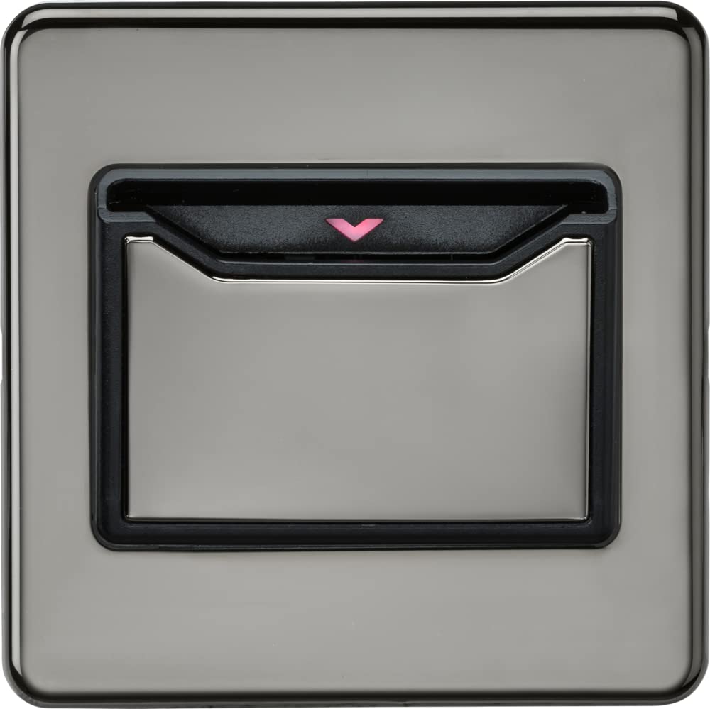 Knightsbridge Screwless Hotel 32A 1G Key Card Switch Black Nickel โ image 1