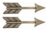 Creative Co-op Pewter Arrow Multi-use Handle, 4.5x2.5-Inches, Set of 2