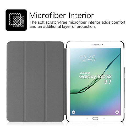 Fintie Samsung Galaxy Tab S2 9.7 Smart Shell Case - Ultra Slim Lightweight Stand Cover with Auto Sleep/Wake Feature for Samsung Galaxy Tab S2 9.7 Inch Tablet, Black