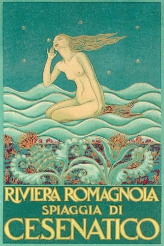 ART.COM Wall Art Print Art Deco Mermaid, 12" x 18"