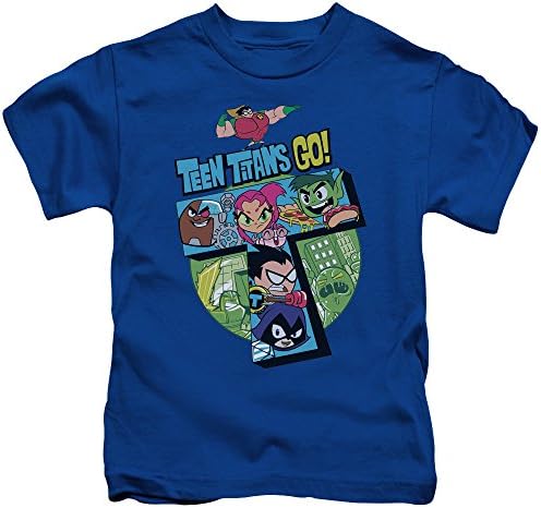 Simply Superheroes boys teen titans go t collage toddler kids youth t shirt Size 4/4T (Kids Small)