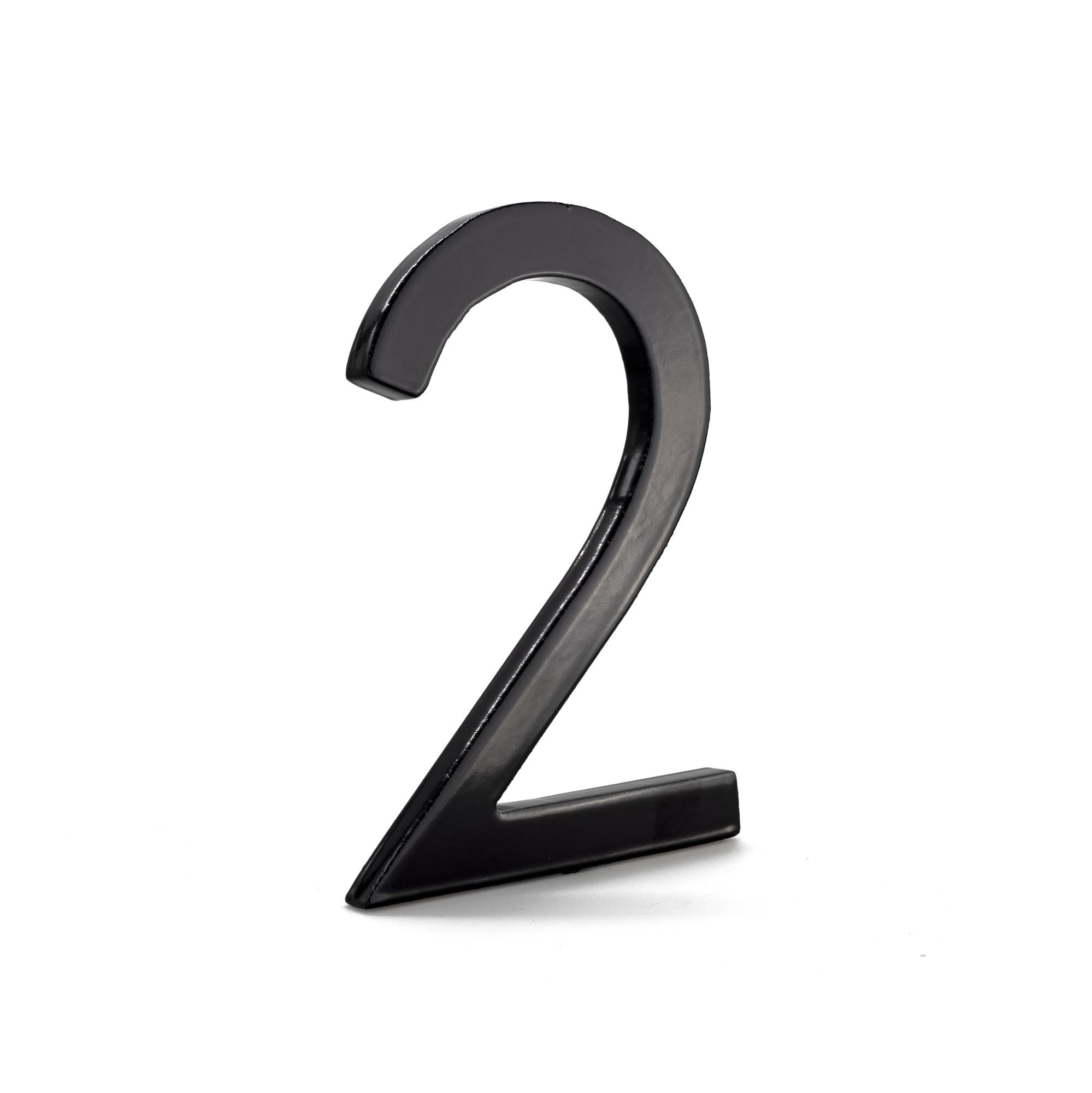 Montague Metal Products MHN-06-F-BK1-2 Solid Aluminum Modern Floating Address House Numbers, 6", Powder Coated Black