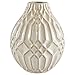 Amazon Brand - Stone & Beam Modern Round Decorative Ceramic Vase Decor With Geometric Pattern, 6.25