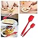 Rubber Spatula Silicone Spatulas Heat Resistant with Stainless Steel Core Spatulas for Cooking Baking Nonstick Kitchen Spatula Utensils Red Spatula Set of 4