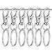 Awpeye 120PCS Swivel Lanyard Snap Hook, Metal Lobster Clasp with Key Rings Bulk