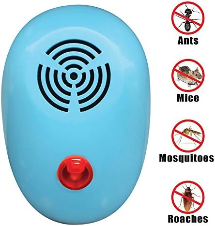 SHP Pest Control Ultrasonic Repellent Electronic Plug-In Repeller for Insects Newest Products for Cockroach, Rodents, Fly, Ants Spiders, Fleas, Mice, Roach Indoo[Blue]