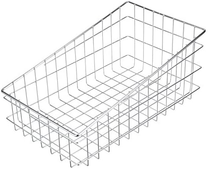 Marlin Steel 00-138-12 Slanted Basket, Plain Steel, Chrome Finish