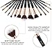 Refand Face Makeup Brush, Cosmetics Foundation Powder Concealers Blending Eye Shadows Brushes Kit 15 PCs Rose Gold Black