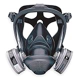 Honeywell 772000 S-Series Survivair Opti-Fit Full Face APR Respirator, 5-Point Strap, Large