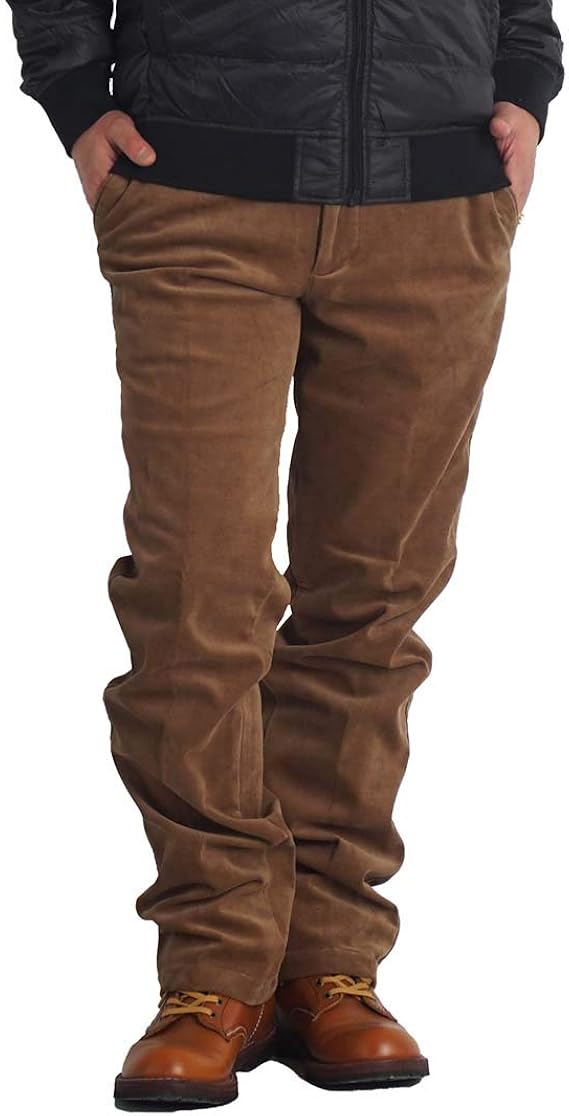 Amazon コーデュロイ メンズ 裏フリース パンツ 暖パンツ 防寒 裏起毛 ストレッチパンツ 暖かいパンツ ゆったり ストレート W76からw91 ロングパンツ 通販