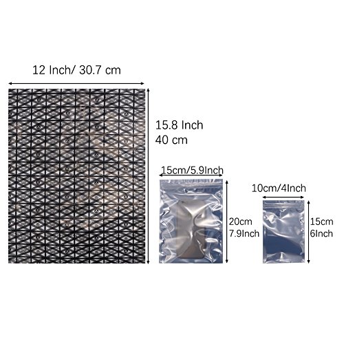 HRX Package 20pcs Large Premium Anti Static Bags with Antistatic Sticker, 12 X 15.8 inches Open Top ESD Shielding Anti-Static Bag for Motherboard SSD HDD Laptop Electronic Components
