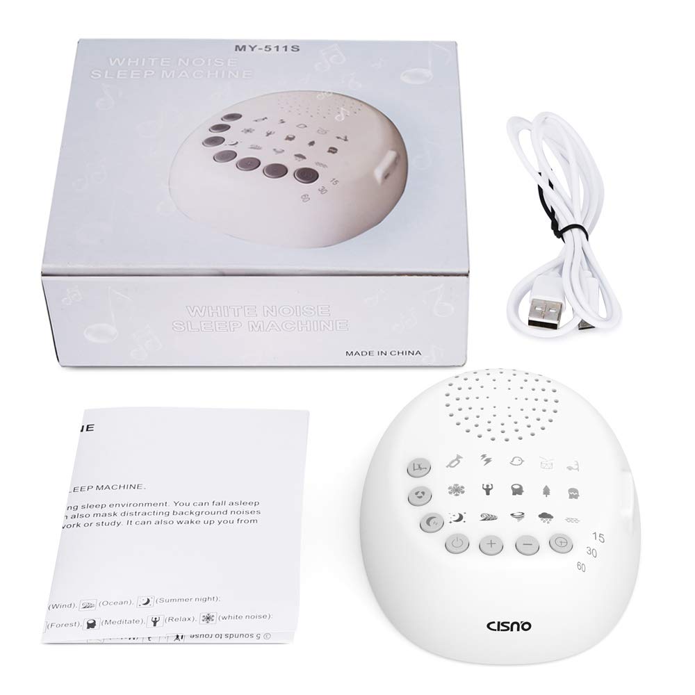  Portable White Noise Sound Machine Rechargeable