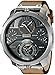 Diesel Men's DZ7359 Machinus Analog Display Quartz Stainless Steel Watch with Brown Leather Band