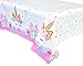 Unicorn Party Supplies Set - Plates, Cups, Napkins, Tableware, Bunting Banner, Table Cover kit - Set of 16 -Cute, Magical, Fantasy decorations for Girls and 1st Birthday by My Greca Party Favors