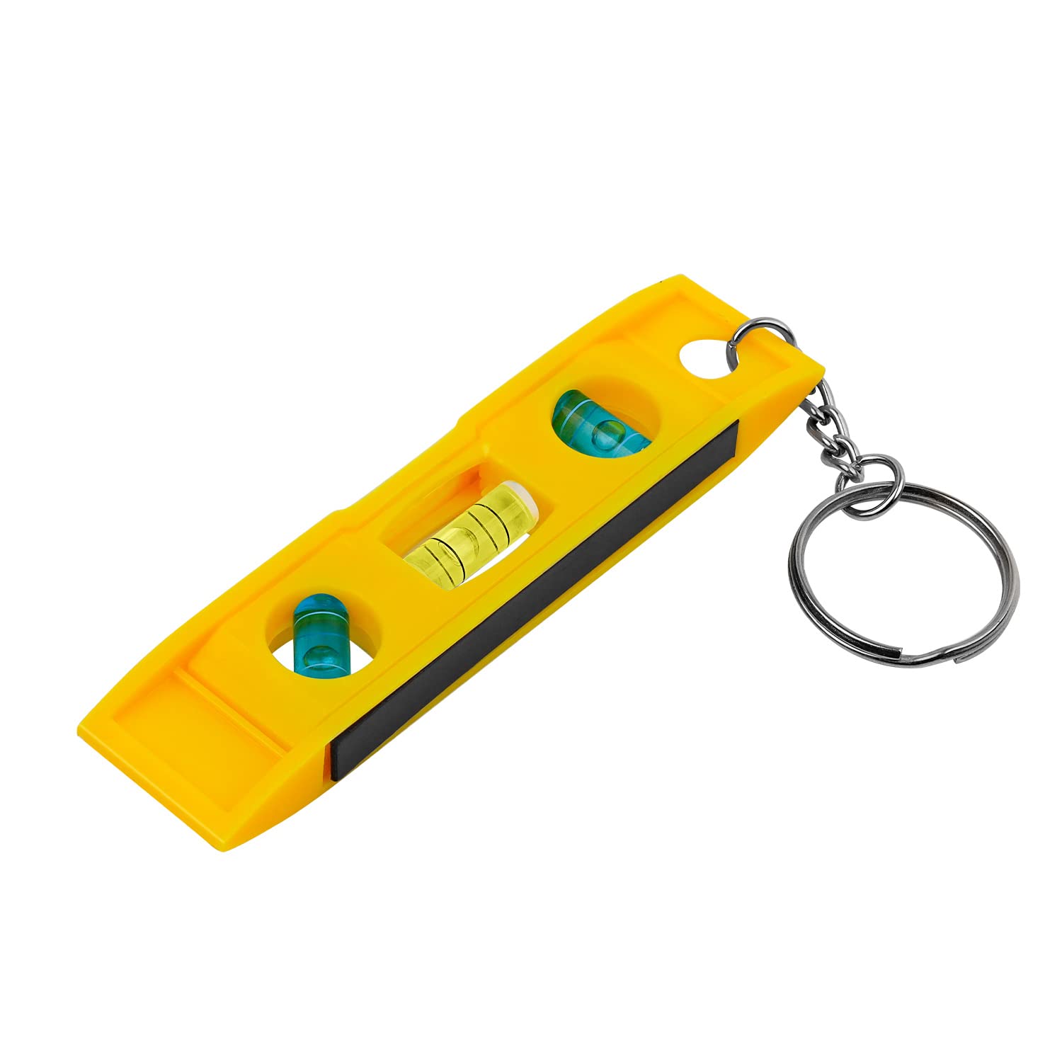 Spirit Levels, MYLERCT 95mm Mini Spirit Level 45°/90º/180º, with Keychain and Magnetic Strip, Small Spirit Level Easy to Carry, Level Tool Suitable for Home DIY, Woodworking Measurement