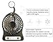 Ponvey Portable Mini USB Table Fan with Upgrade Rechargeable 2000mAh Battery with LED Touch Light, 3 Speeds, Perfect for Traveling, Boating, Baby Stroller, Fishing, Camping, Black