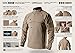 CQR CQ-TOS201-BLK_Medium Men's Combat Shirt Tactical 1/4 Zip Assault Military Top Camo EDC TOS201