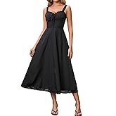 Womens Floral Summer Midi Dress Lace Flowy A Line Sundress Wedding Guest for Women Corset Dresses