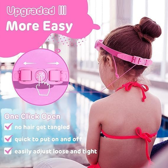Kids Swimming Goggles with Swimming Cap, Anti-Fog No Leak Proof Waterproof Kids Swim Goggles with Soft Silicone, UV Protection Clear Vision Suitable for Kid 3-14 Boys and Girls