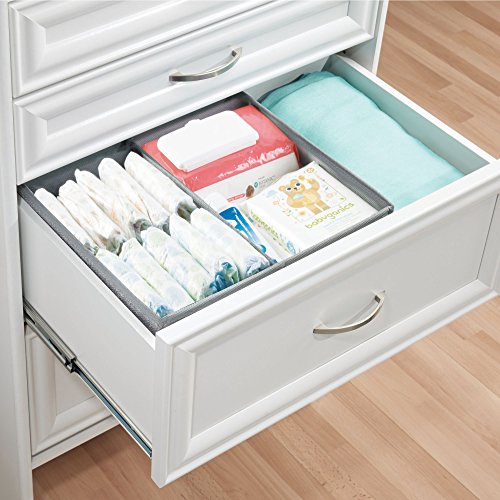 image for mDesign Soft Fabric Dresser Drawer and Closet Storage Organizer Bin fo