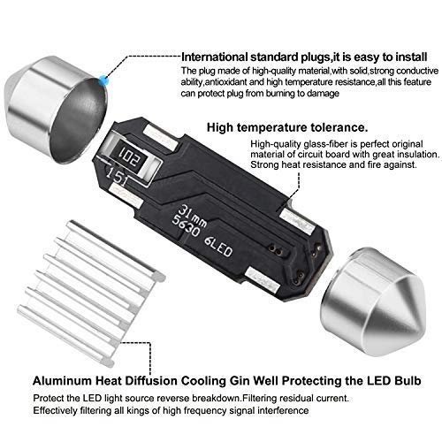 NAKOBO [Pack of 4] Festoon 31mm (1.25\