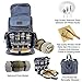 Innostage Insulated Picnic Backpack for 4, Hiking or Camping Back Pack Set with Separated Cooler Tote Bag,Movable Dinner Set Carrier,Plates,Cutlery and Waterproof Picnic Blanket