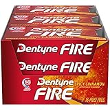 Dentyne Fire Sugar Free Gum (Spicy Cinnamon  16 Piece  Pack of 9)