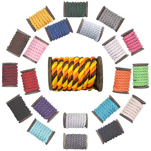 image for FMS Ravenox Natural Twisted Cotton Rope | (Autumn Harvest)(1/4 Inch x 