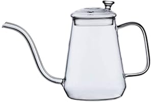 Suitable for Coffee Coffee Pot Transparent Heat-Resistant Glass Coffee Pot, Hand-Made Pot, Long-Mouthed Pot, Small-Mouth Pot,