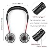 GOAMZ Lazy Neck Fan USB Portable Mini Wearable Neckband Fan with Led Light Dual Neck Flexible for Face,Aromatherapy for…