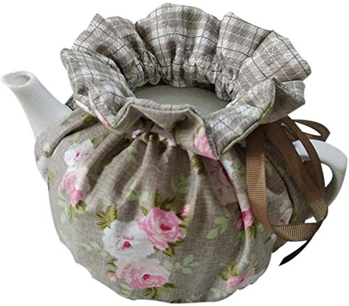 Vintage Floral Tea Cozy, Cotton Dust Proof Insulated Decorative Teapot Cover for Home Kitchen Table, (Color #3)