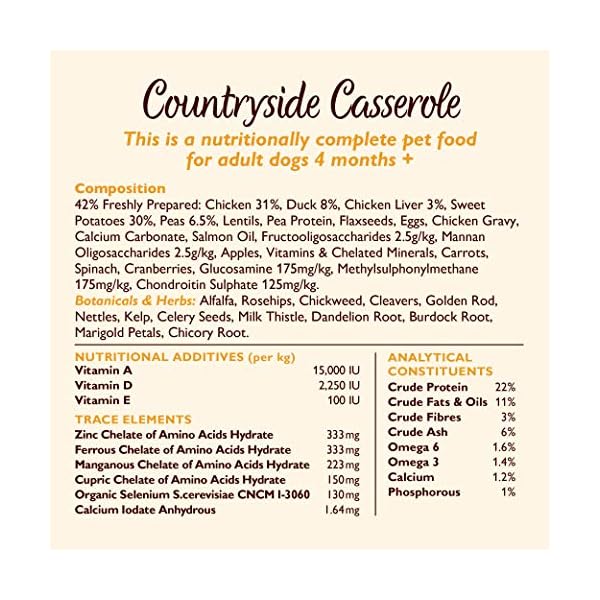 Lilys-Kitchen-Chicken-Duck-Sweet-Potato-Countryside-Casserole-Natural-Grain-Free-Complete-Adult-Dry-Dog-Food-25-kg Lily's Kitchen Chicken, Duck and Sweet Potato Countryside Casserole Natural Grain Free Complete Adult Dry Dog Food (2.5…