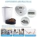 ROMEKER Automatic Cat Feeder 4L Smart Pet Feeder Auto Dog Cat Food Dispenser Timed Cat Feeder Large Dog Food Feeder 6 Meal,Timer Programmable Portion Control Hidden LCD Display Battery/Plug-in Power
