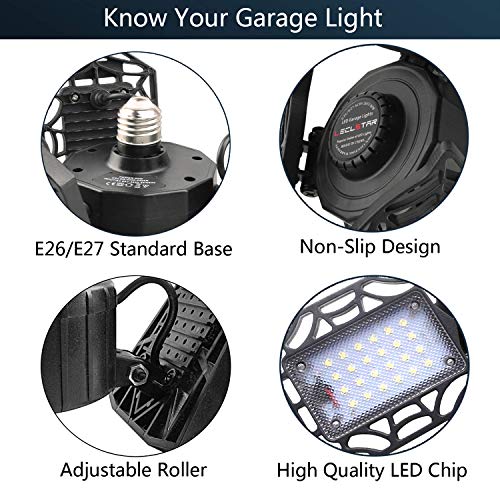 4 LED+Garage+Lights+120W+Multi+Position