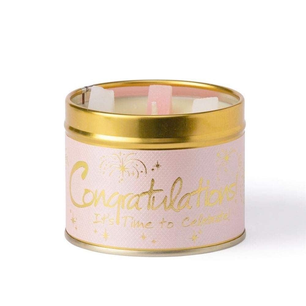 Lily Flame - Congratulations Tin Candle